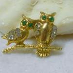 Vintage Owl Brooch Pin, Broo..