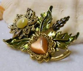 Vintage Flowers Floral Brroch
