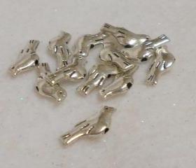 Silver Bird Beads Lot of 12